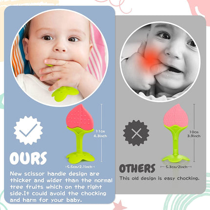 Baby Teether Set – Pack of 2 | BPA-Free, Soft Silicone Teething Toys