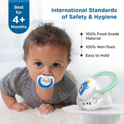 Mee Mee Baby Pacifier Ultra Light Soft Silicone Nipple | BPA‑Free | Oral Stimulatory Teether | Pack of 2 | 0–6 Months