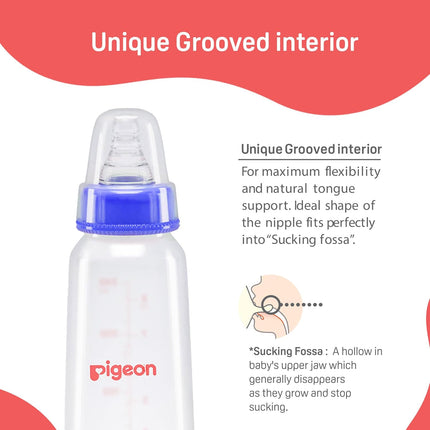 Pigeon Peristaltic Nursing Bottle Small – Pack of 2 (120ml Each)