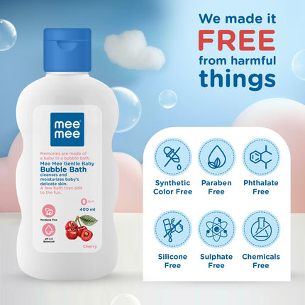 Mee Mee Gentle Baby Bubble Bath & Body Wash with Cherry & Fruit Extracts – 400 ml