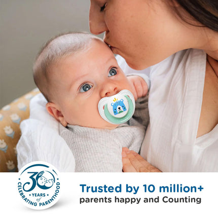 Mee Mee Baby Pacifier Ultra Light Soft Silicone Nipple | BPA‑Free | Oral Stimulatory Teether | Pack of 2 | 0–6 Months