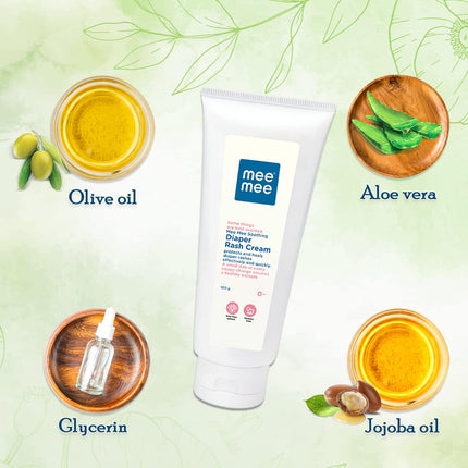 Mee Mee Baby Nappy Cream – 100 g, Enriched with Aloe Vera, Olive & Jojoba Oil