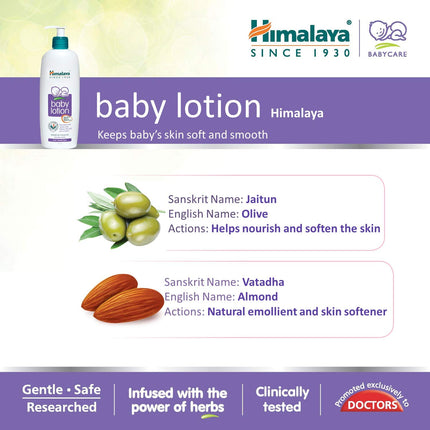 Himalaya Baby Body Lotion With Almond & Olive Oil for Daily Care 200ML 400ML 700 ML