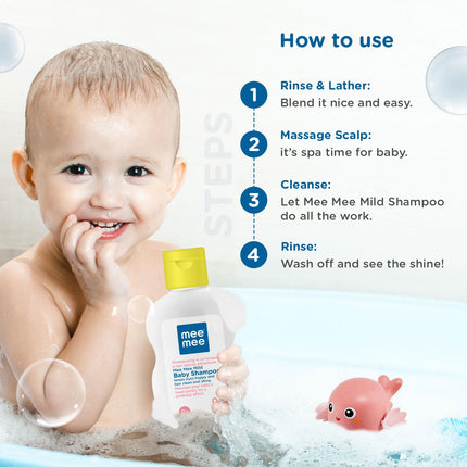 Mee Mee Baby Shampoo 400 ml | Tear‑Free Rich Moisture Shampoo for Baby | pH 5.5 | Toxin-Free & Alcohol-Free | Ideal for Babies & Kids