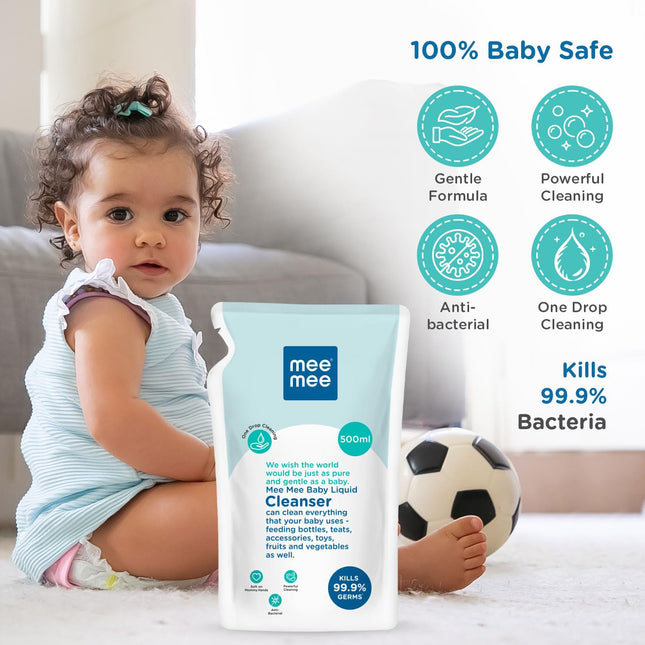 Mee Mee Anti‑Bacterial Baby Liquid Cleanser – 300 ml / 500 ml / 1.2 L / 1.5 L