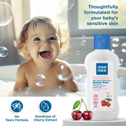 Mee Mee Gentle Baby Bubble Bath & Body Wash with Cherry & Fruit Extracts – 400 ml