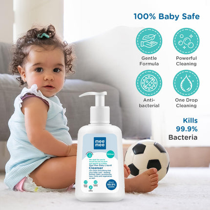 Mee Mee Baby Liquid Cleanser – 500 ml | Gentle & Safe for Baby Bottles, Toys & Accessories