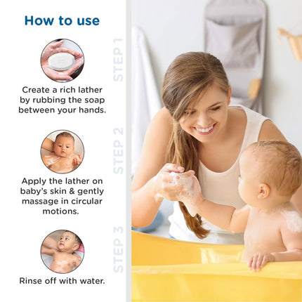 Mee Mee Nourishing Baby Soap with Almond & Milk Extracts, 75 g (Pack of 3)