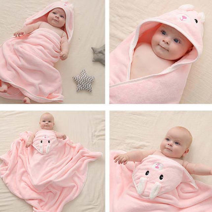 Baby Hooded Towel – Pack of 1 | Soft & Absorbent Cotton Bath Towel for Newborns with Cute Hood Design