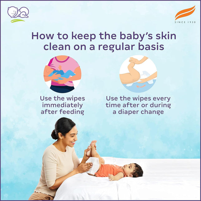 Himalaya Baby Cleansing Wipes – Pack of 2 | Natural & Safe for Newborns
