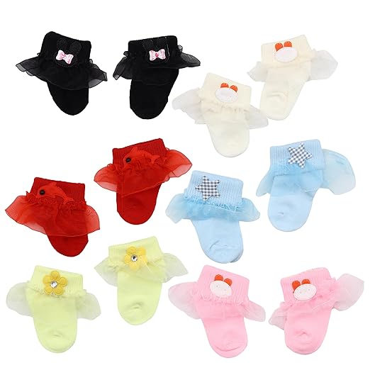 Fancy Baby Socks 0-6 Months – Soft Cotton, Non-Slip, Stylish Infant Socks