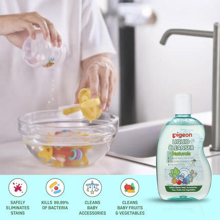 Pigeon Baby Bottle & Vegetable Cleanser – 200 ml, Food-Grade Formula