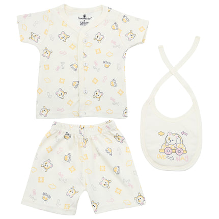 Newborn Baby Suit Combo Pack of 3 (0–3 Months) – Soft Cotton & Comfortable Wear