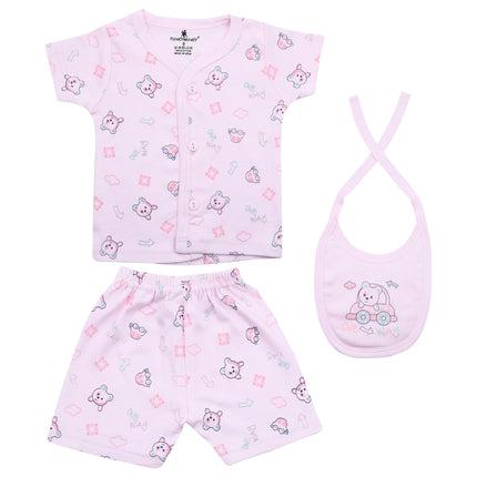 Newborn Baby Suit Combo Pack of 3 (0–3 Months) – Soft Cotton & Comfortable Wear