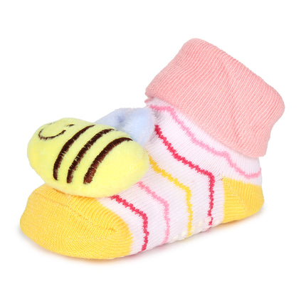 New Born Trendz Baby Booties Socks Pack of 4 Pairs