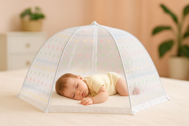 Baby Mosquito Net – Foldable, Breathable & Safe Sleep Canopy