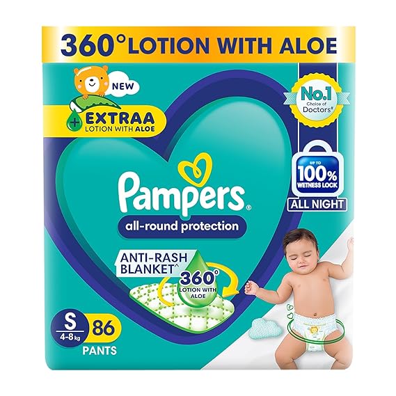 Pampers Small Size Diapers – Pack for Babies 4–8 kg | Dry & Comfortable